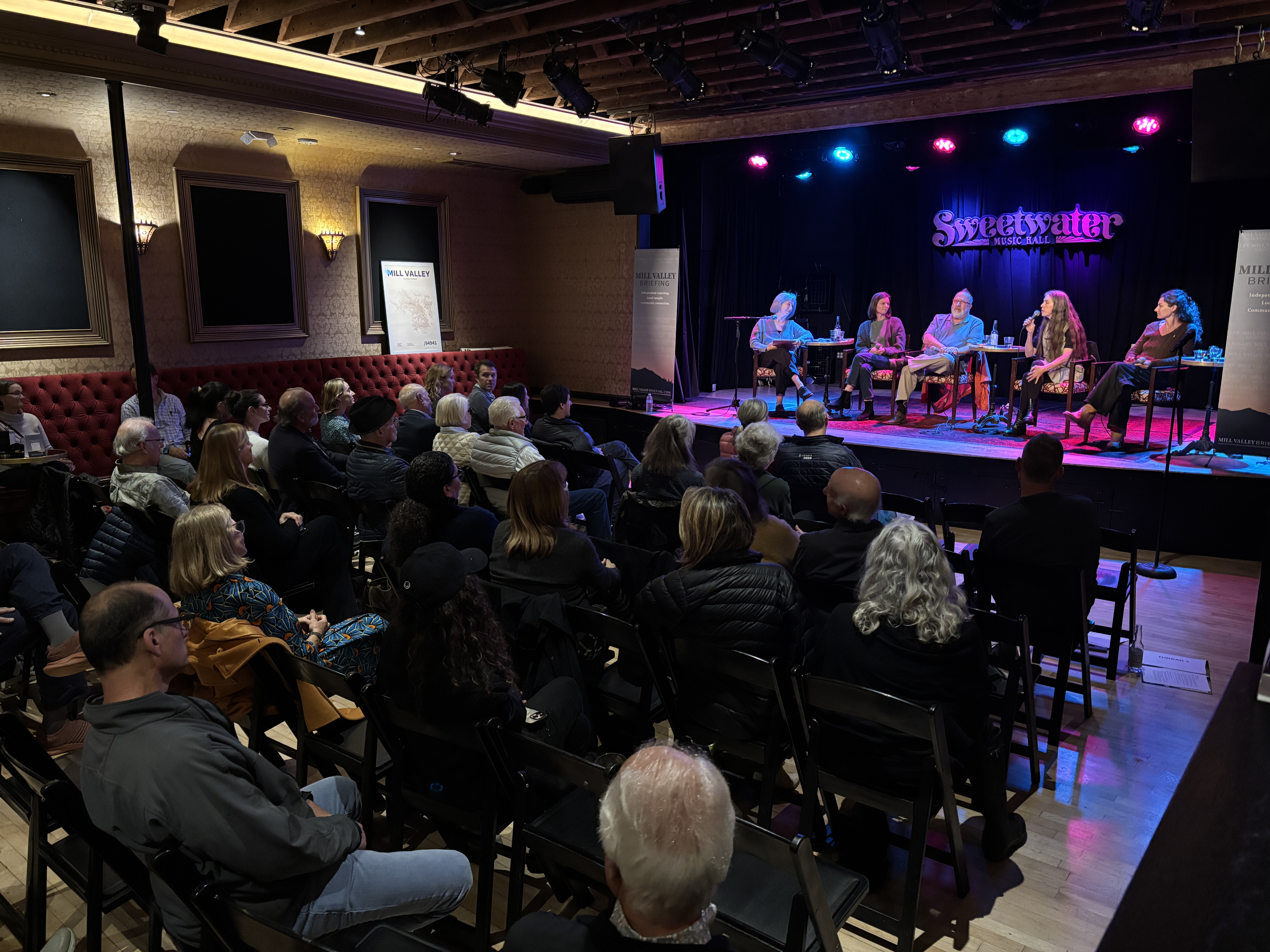 Mill Valley Briefing launch event at Sweetwater Music Hall, April 21, 2026